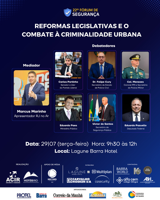 Arte do convite do 23º Fórum de Segurança